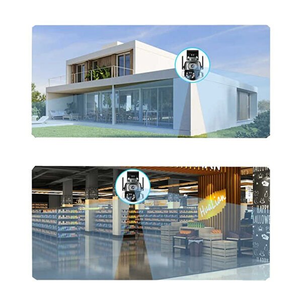 3MP + 3MP Wi-Fi IP TF Kart Girişli Optik Zoom Kamera