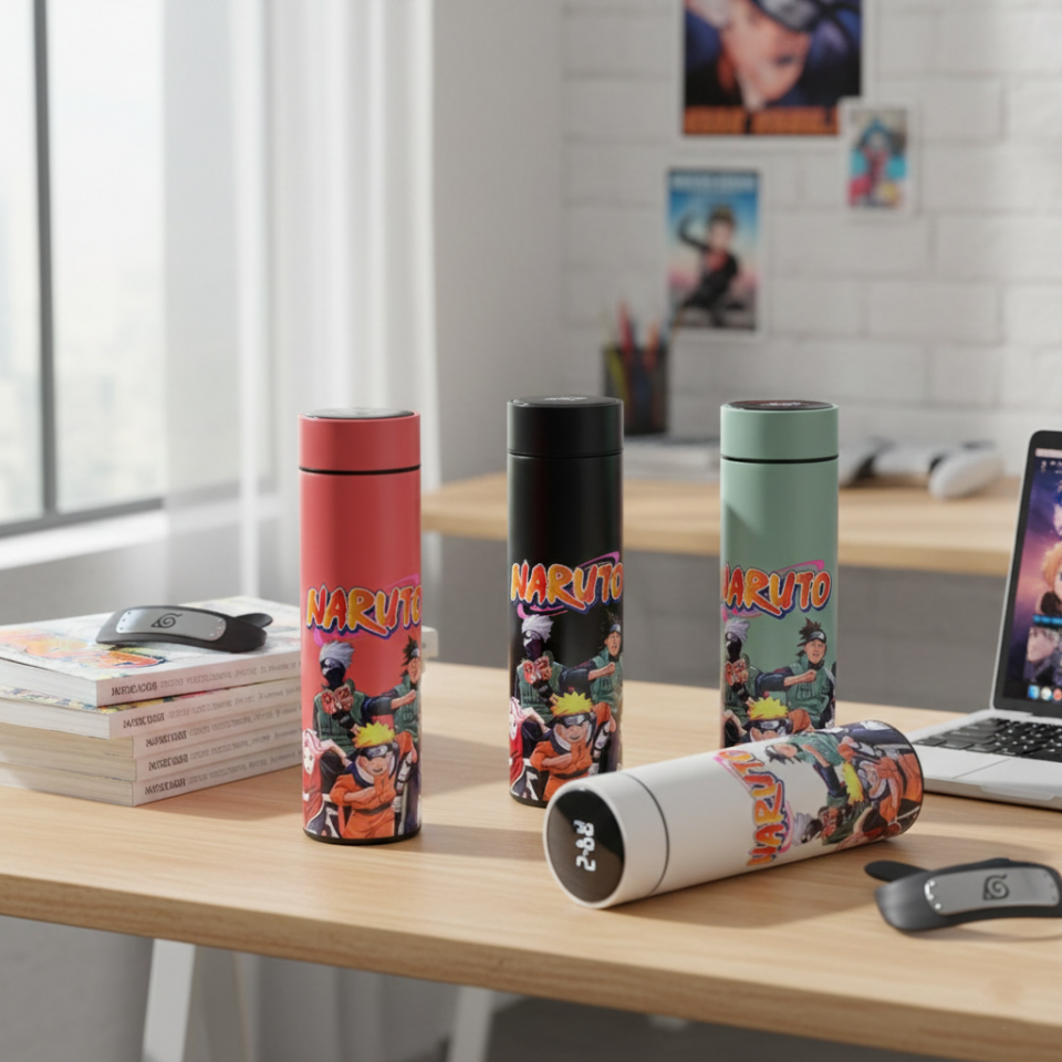 Anime Baskılı Dijital Göstergeli Termos 500 ml Model 3
