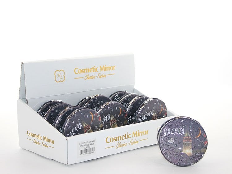 Taşlı İstanbul Tasarımı El Aynası İnce Model 22