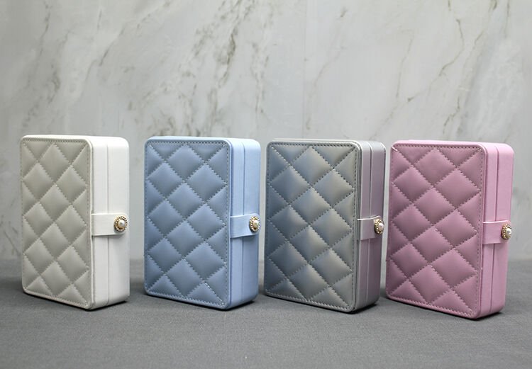 16x11 cm Deri Kaplamalı Makyaj Ve Takı Kutusu