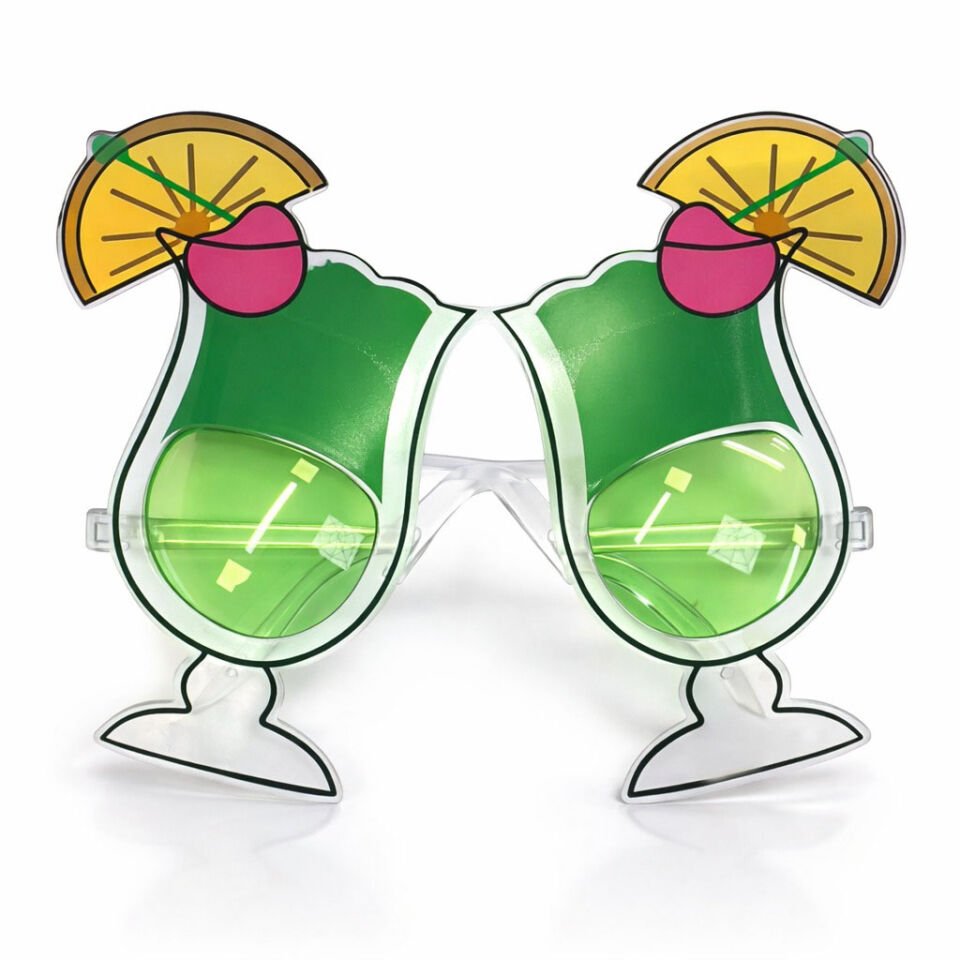 Yeşil Kokteyl Bardak Parti Gözlüğü