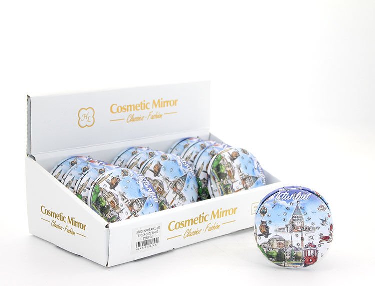 Taşlı İstanbul Tasarımı El Aynası Kalın Model 5