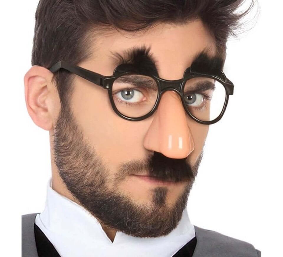 Eğlenceli Kılık Değiştirme Kaş Bıyık Mizah Gözlüğü 9x13 cm