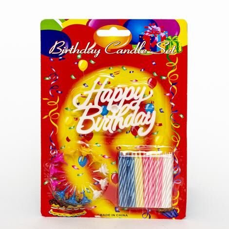 Rengarenk Happy Birthday Doğum Günü Mumları