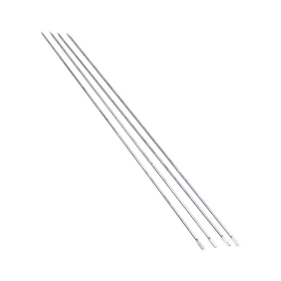 İnce Kare Kesim Metal Ciğer ve Domates Şişi - 50 cm