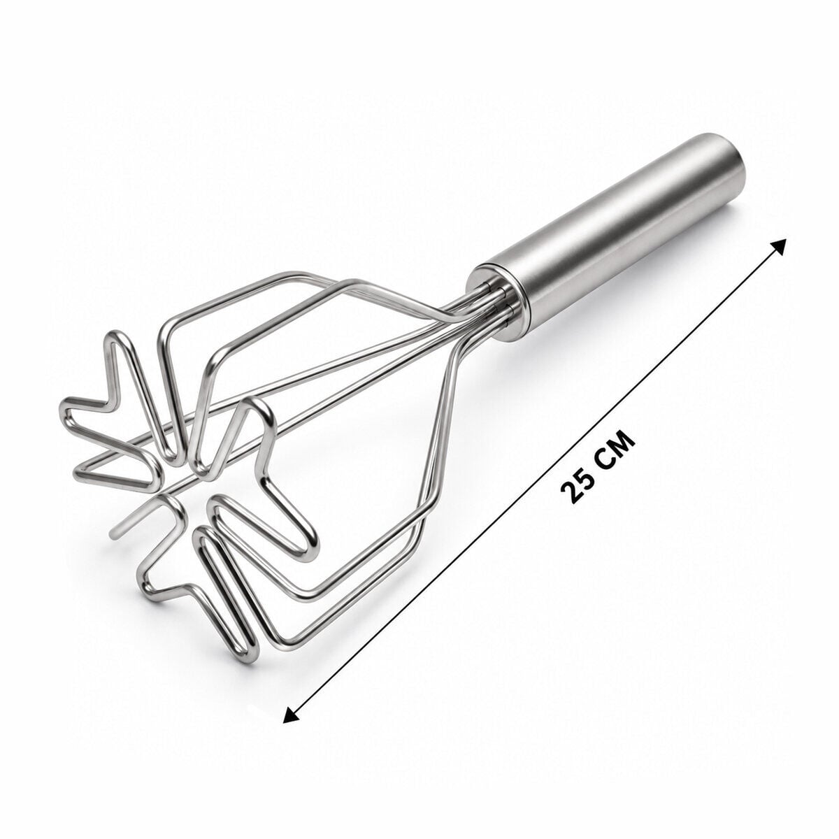 Patates Ezici - Kalp Şekilli - Paslanmaz Çelik - 26 cm Uzunluk