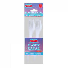 Plastik Çatal Seti - 10'lu Paket - Beyaz Renk - Kullan At Çatal