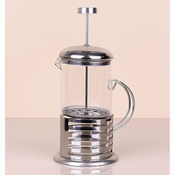 Çelik Kulplu Cam French Press - 350 ml
