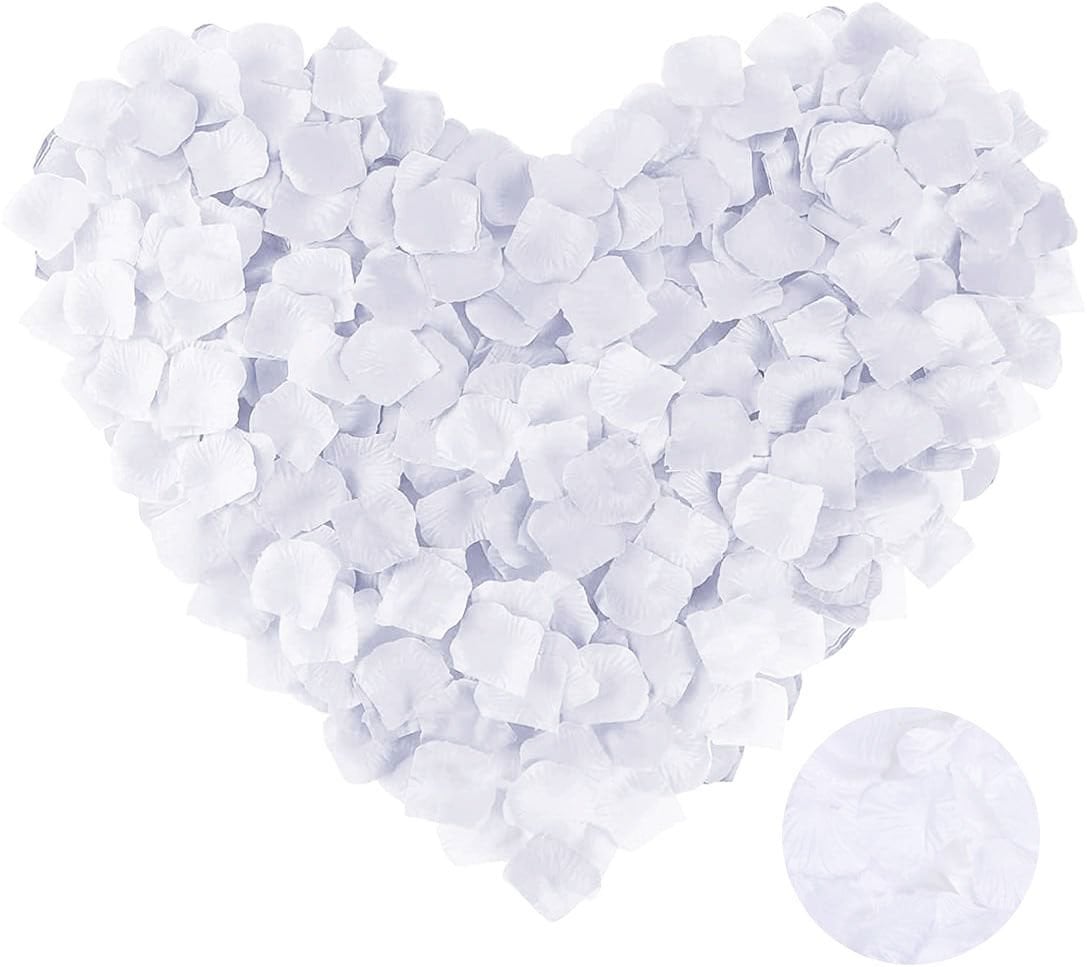 Beyaz Renk Gül Yaprağı - 10 Paket 1000 Adet