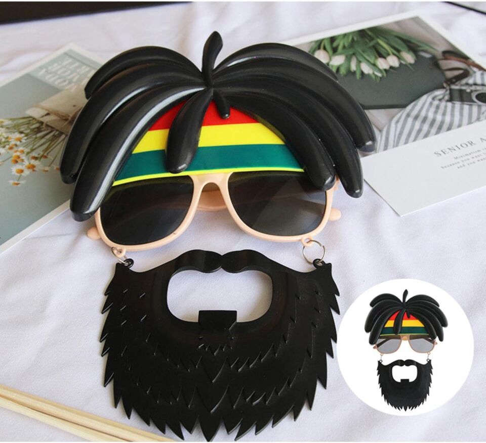 Rasta Peruklu Bob Marley Parti Gözlüğü