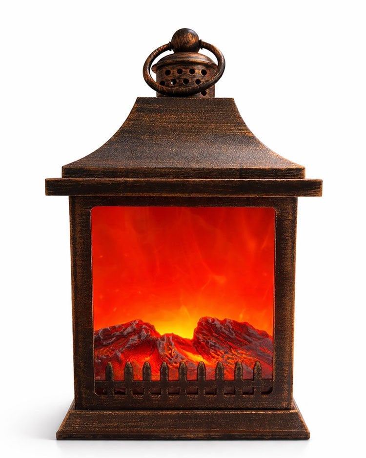 Dekoratif Ledli Şömine Lamba Model 2