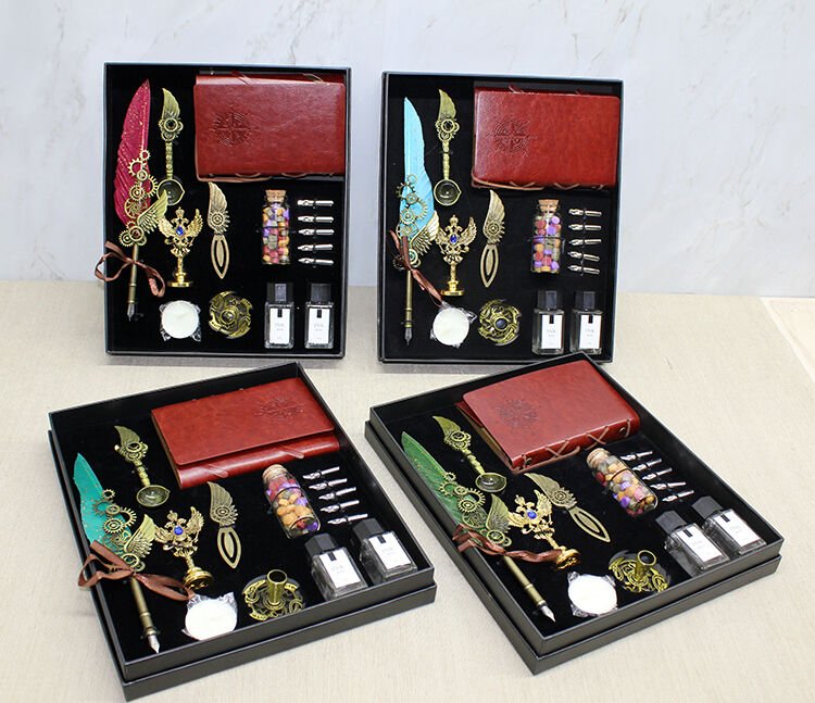 Deri Defterli Divit Hokka Ve Mühür Seti Model 1