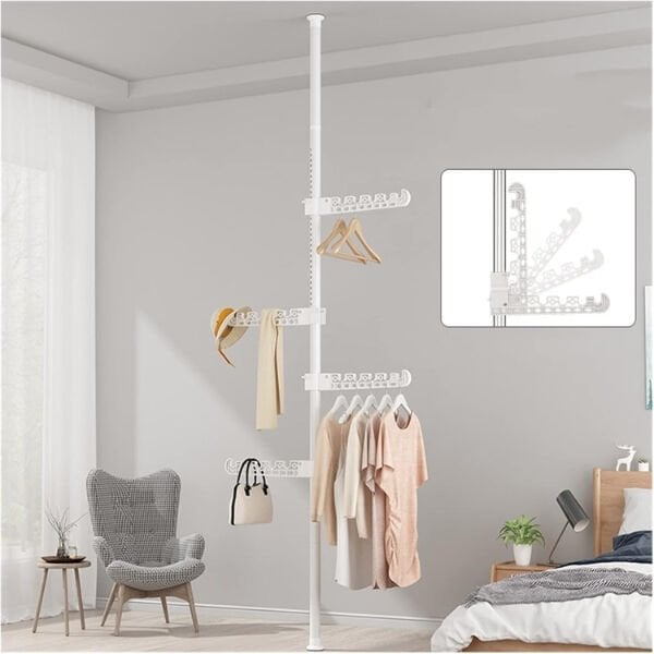 Teleskopik Giysi ve Çamaşır Askısı