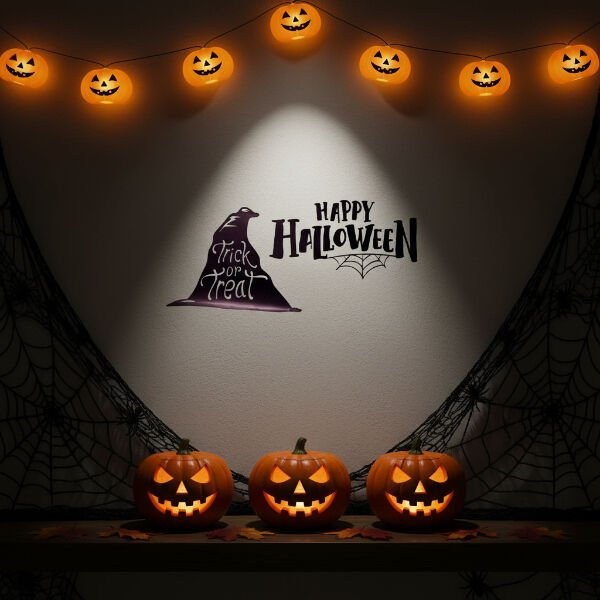 Happy Halloween Temalı Duvar Stickerı