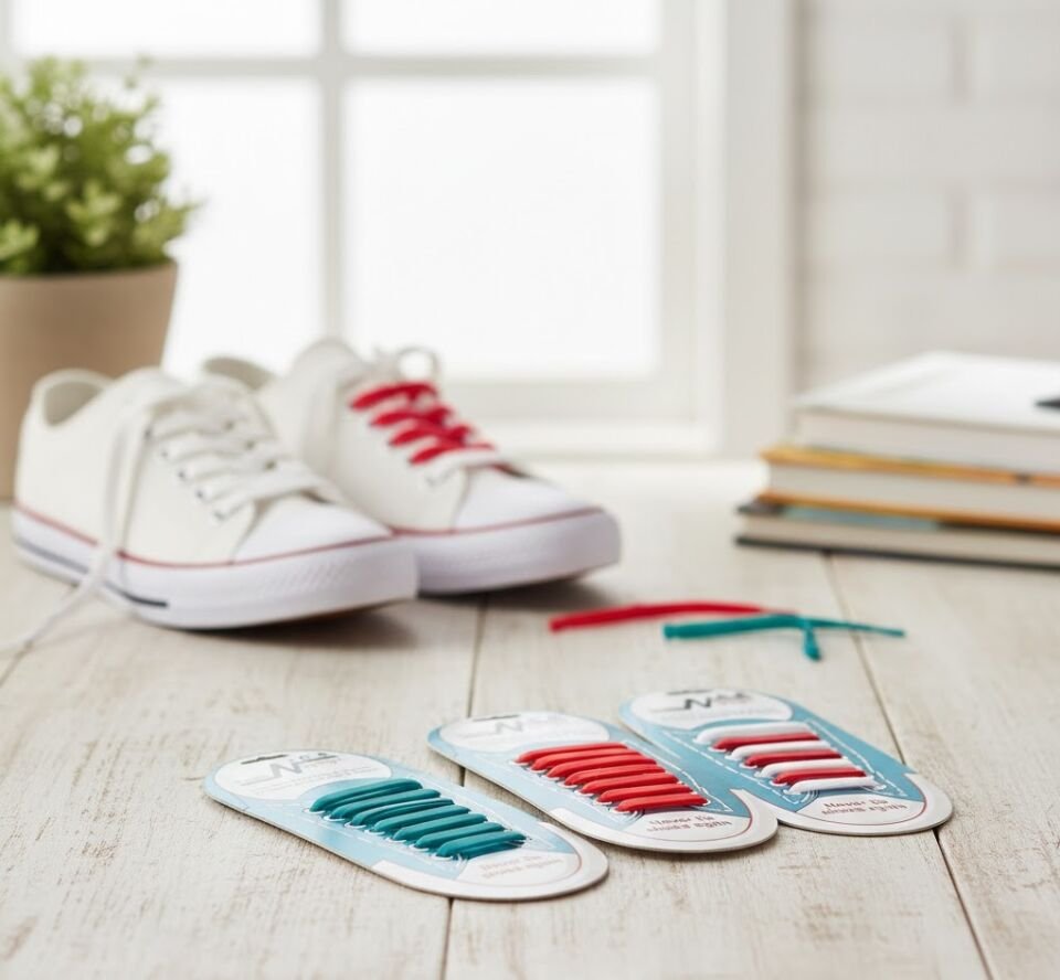 Renkli Silikon Ayakkabı Bağcıkları