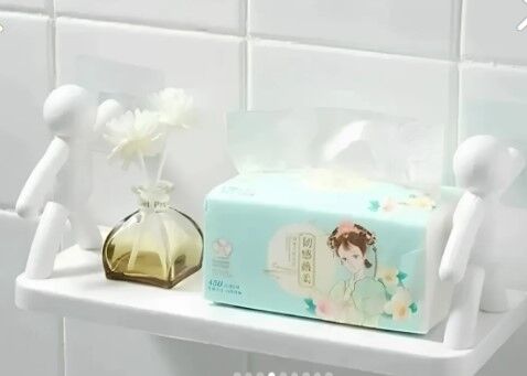 İnsan Figürlü Yapışkanlı Çok Amaçlı Duvar Rafı