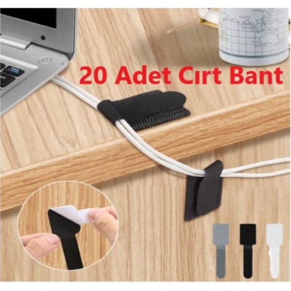 20 Adet Kendinden Yapışkanlı Cırt Cırtlı Bant