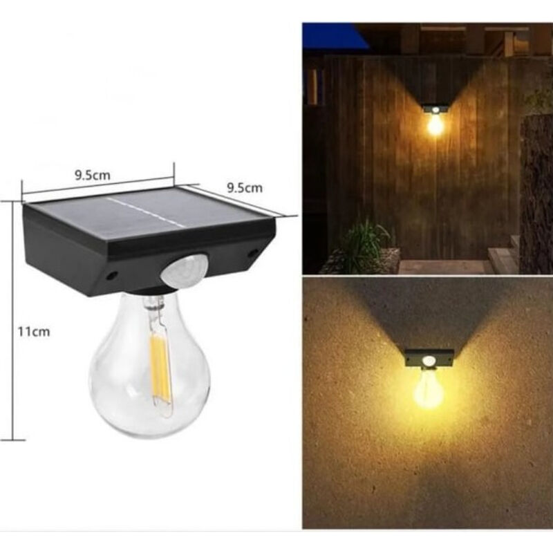 Solar Sensörlü LED Ampul Lamba - Güneş Enerjili - Dış Mekan Aydınlatma