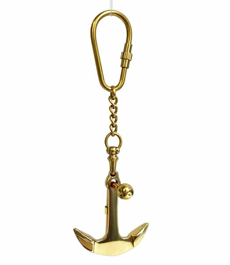 Geleneksel Pirinç Çapa Figürlü Anahtarlık