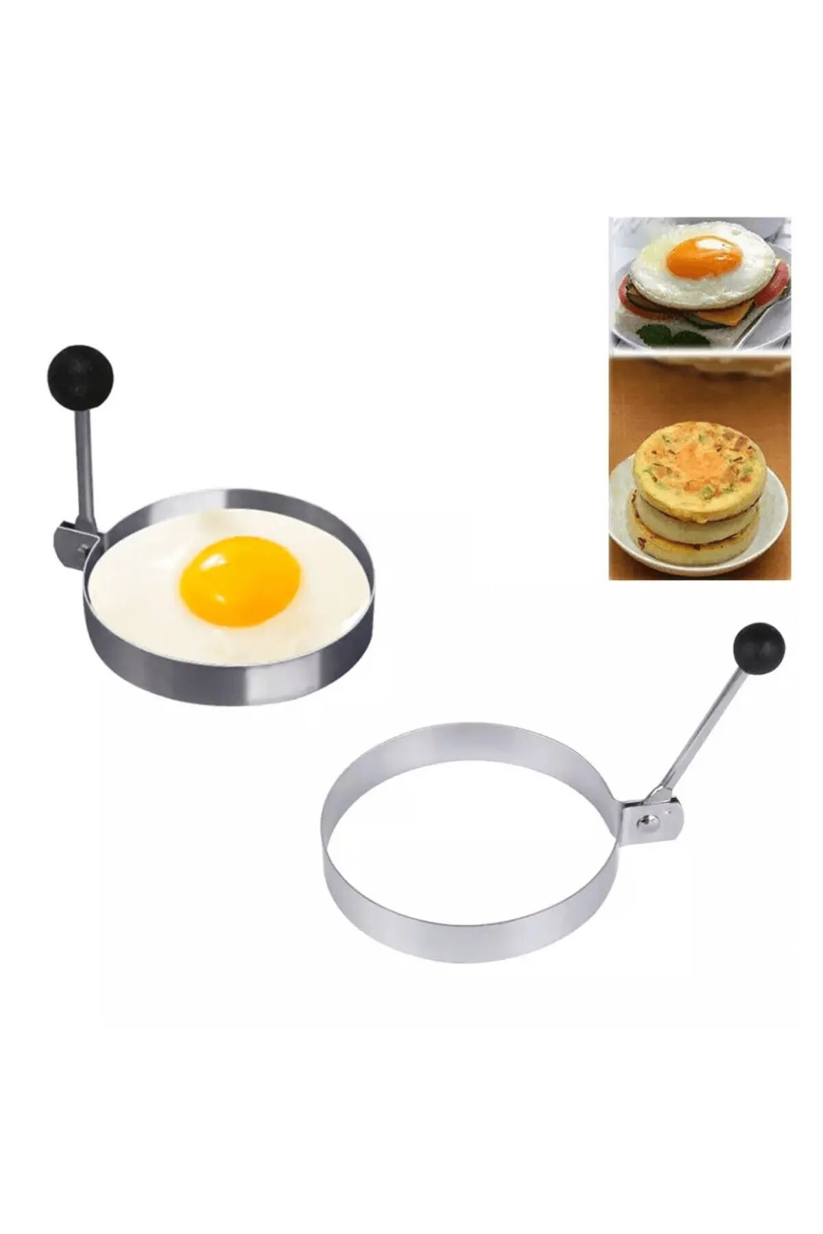 Metal Yuvarlak Omlet Krep Kalıbı