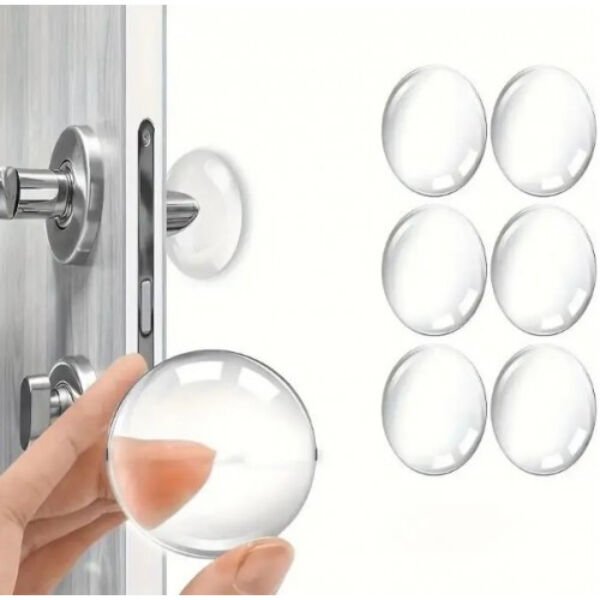 Şeffaf Silikon Mobilya ve Kapı Durdurucu Darbe Pedi 6'lı Set