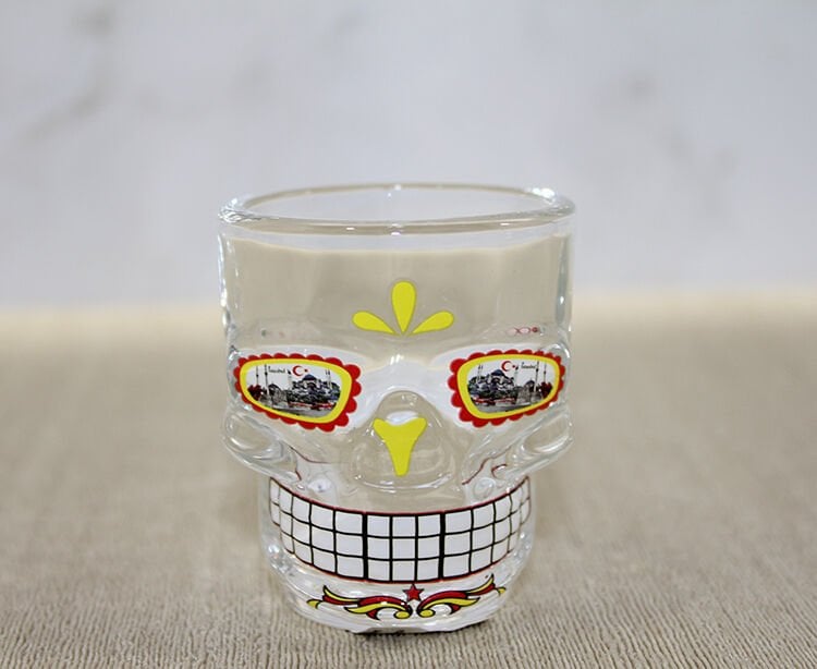 İstanbul Temalı Cam Kurukafa Shot Bardak