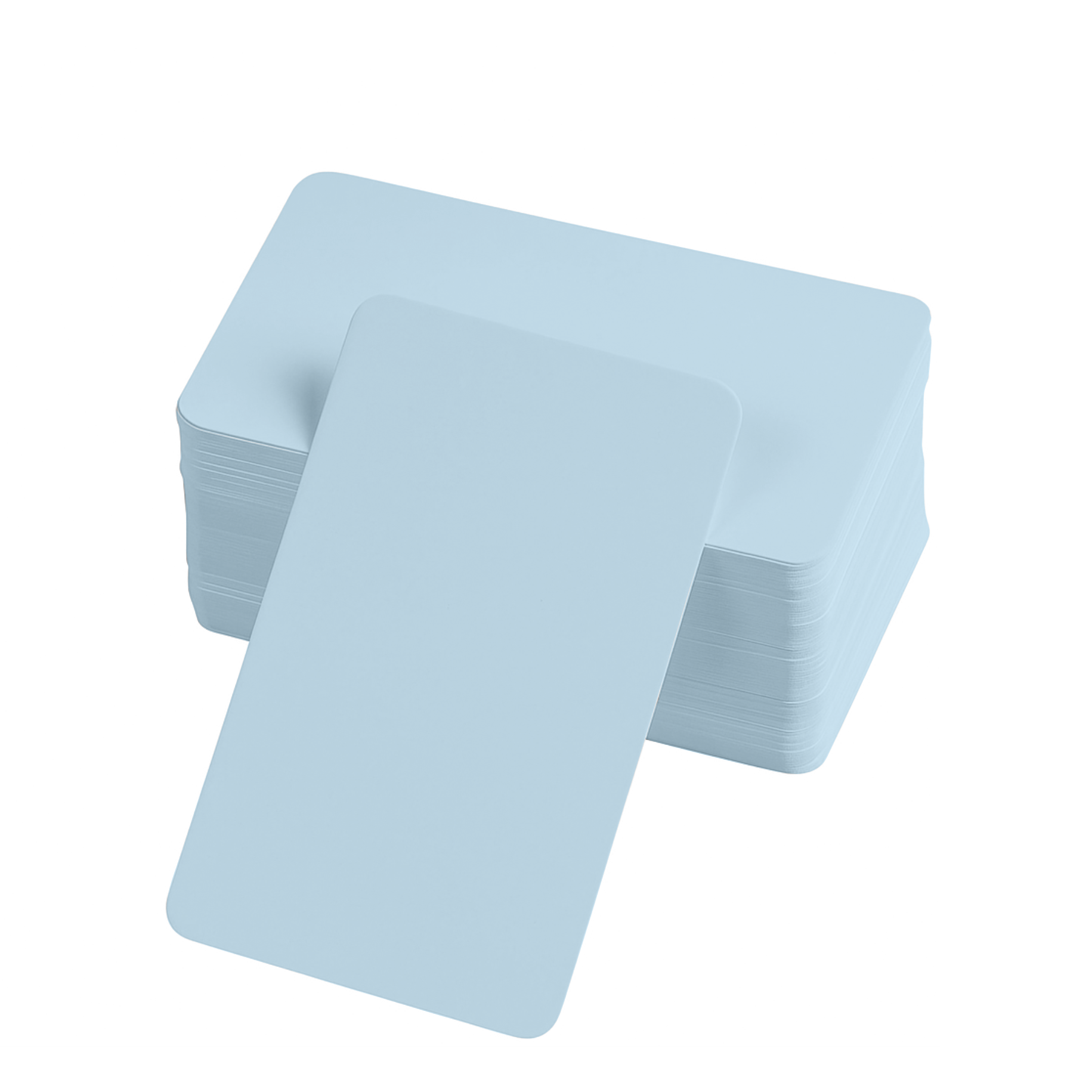 Boş Kelime Kartları 5x8 cm - 50 Adet Oval Kenarlı | Tabu & Not Kartları - Mavi