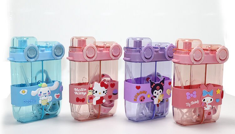 My Melody Çift Bölmeli Pipetli Suluk