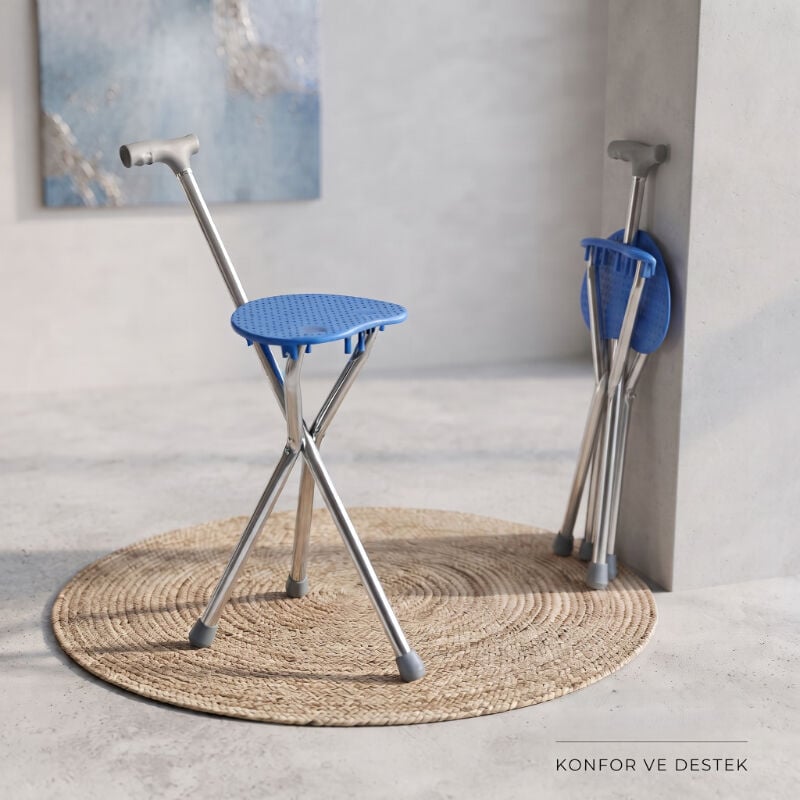Katlanabilir Baston Sandalye - Oturaklı - 88 cm