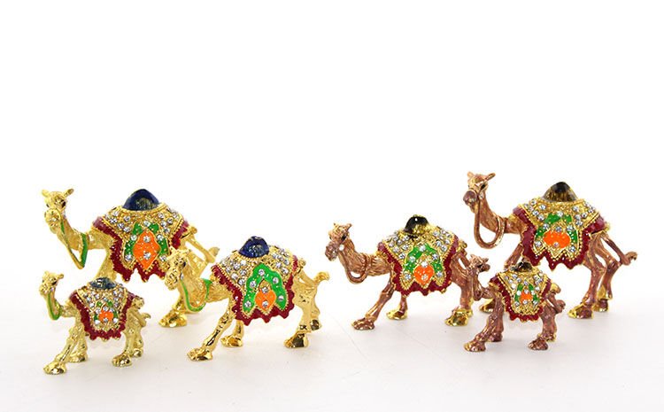 Swarovski Taşlı 3'lü Deve Seti Model 1