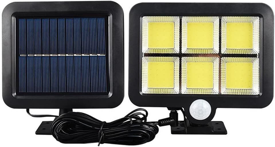 120 Cob Led Solar Panelli 3 Modlu Duvar Lambası