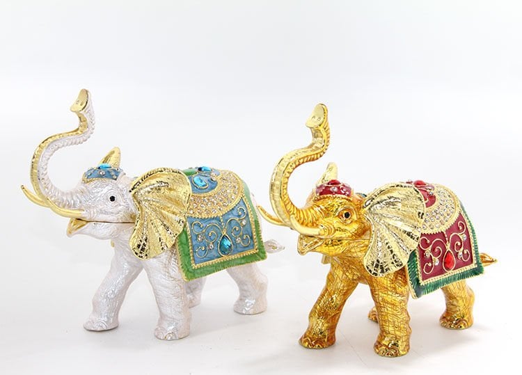 Swarovski Taşlı Tekli Fil Figürü Model 5