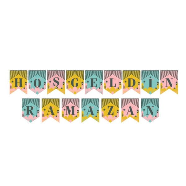 Ramazan Renkli Banner Süs - Hoşgeldin Ramazan