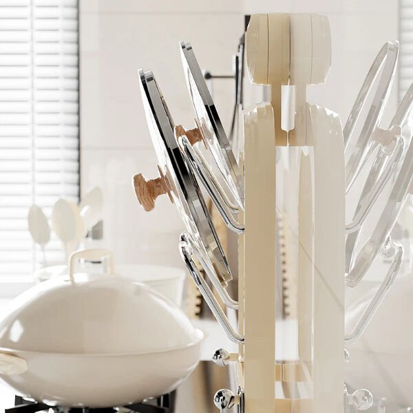 Mutfak Tava Tencere Kapak Tutucu Organizer Raf