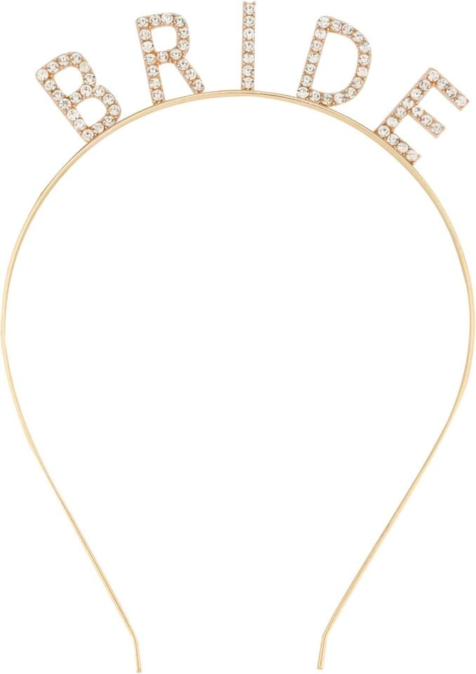 Altın Gold Renk Bekarlığa Veda Kristal Taş Bride Tacı İthal