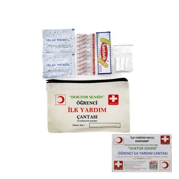 Bez Çantalı Öğrenci İlk Yardım Seti