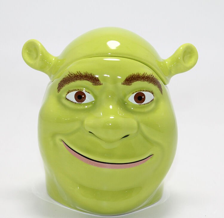 3D Shrek Tasarımı Porselen Kupa Bardak (Büyük Boy)