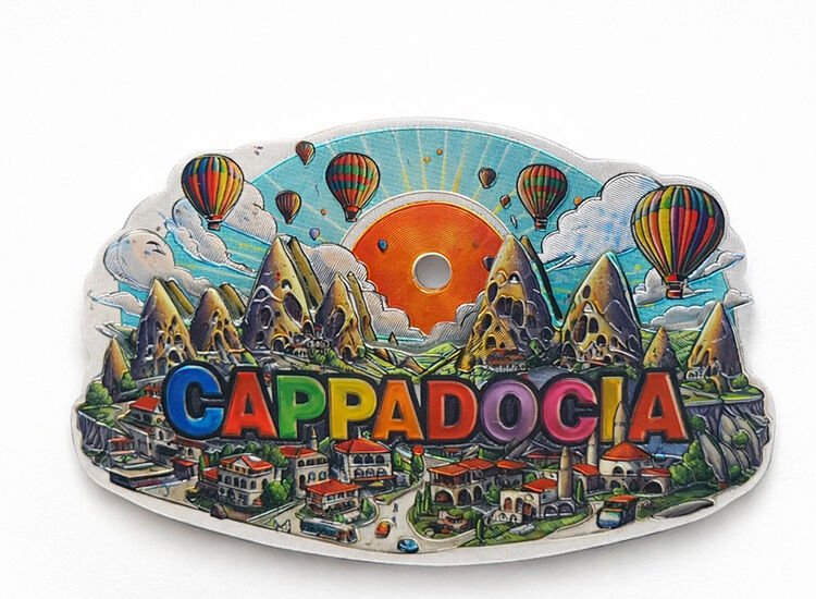 Kapadokya Temalı Silikon Buzdolabı Magneti Model 4