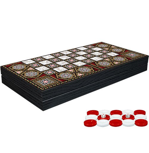 Klasik Sedef İşlemeli Tavla Model 1