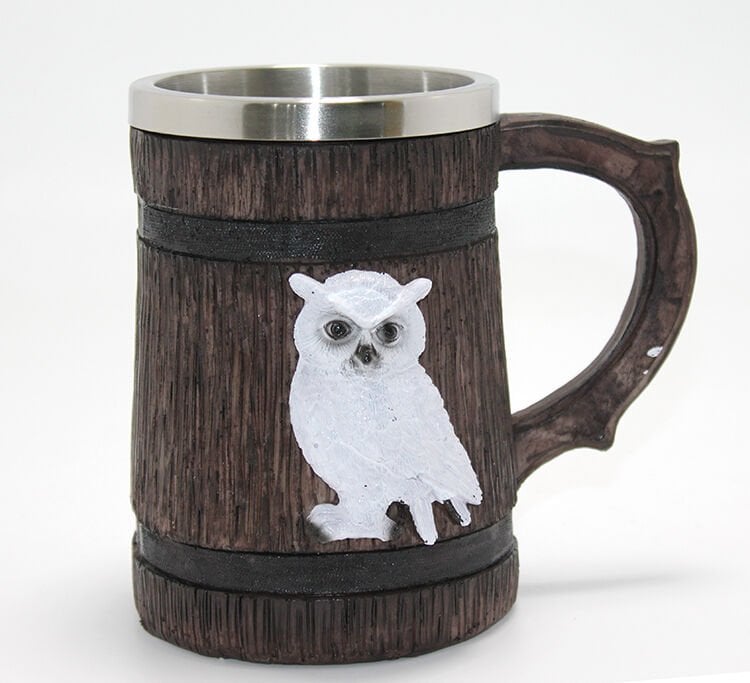 Harry Potter Hedwig Temalı 3D Kabartmalı Çelik Kupa Bardak