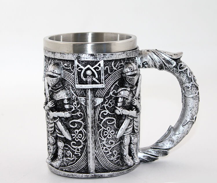 Paslanmaz Çelik Şövalye Kupa Bardak (Büyük Boy)