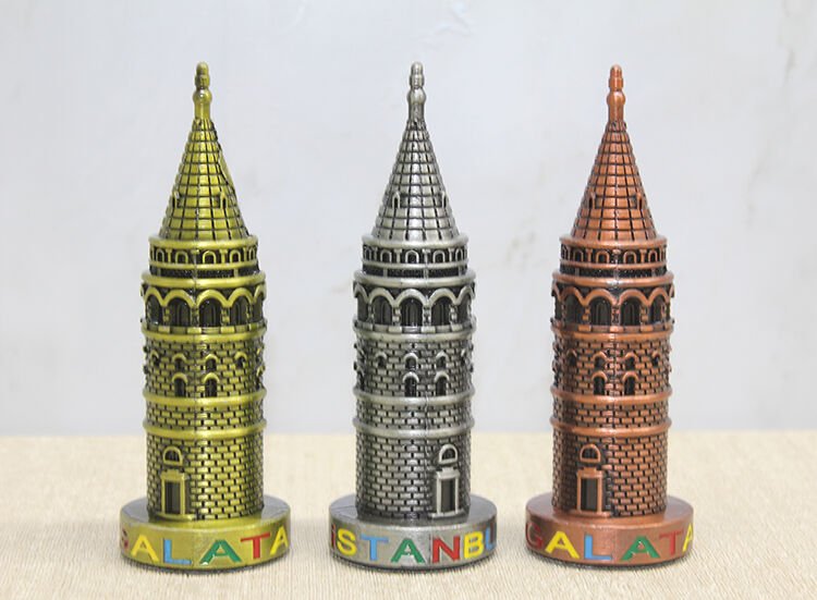 13 cm Metal Galata Kulesi