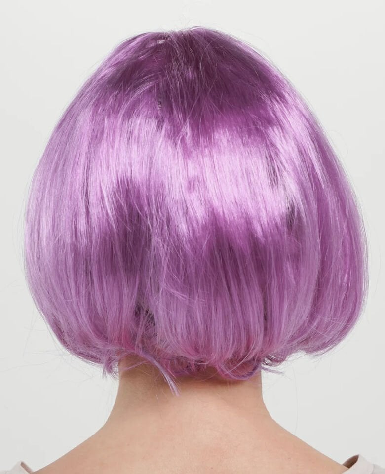 Düz Kesim Küt Parti Peruğu Rose Pembe