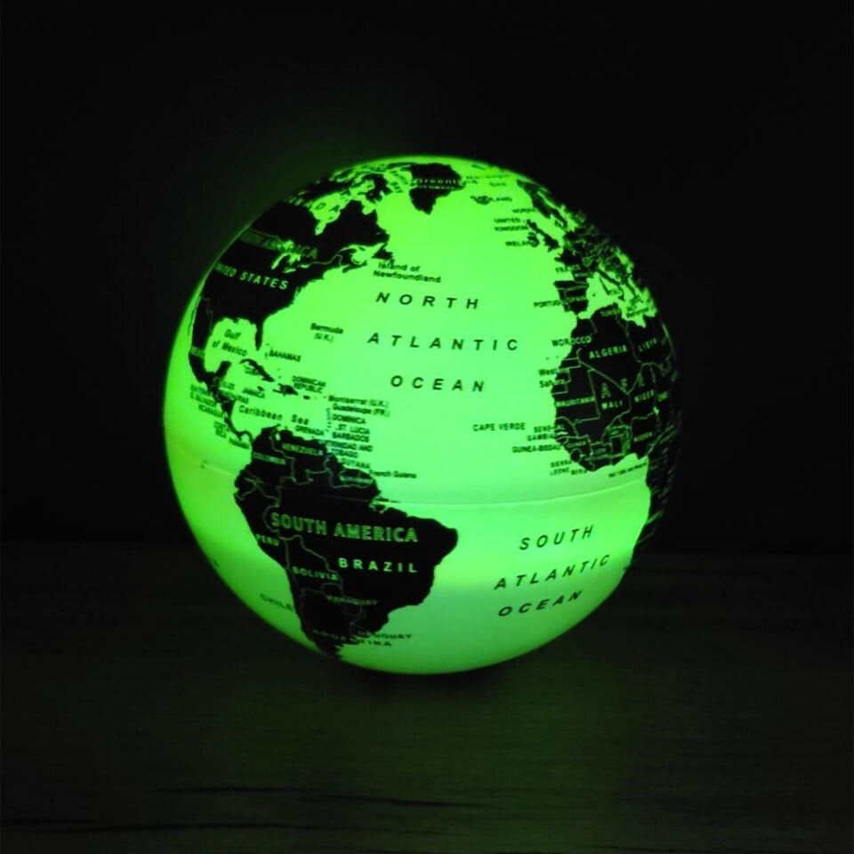 LED Işıklı 360 Derece Dönen Dünya Küresi