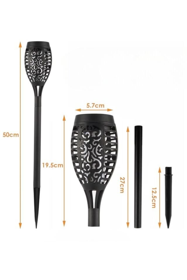 Solar Alev Efektli Bahçe Lambası