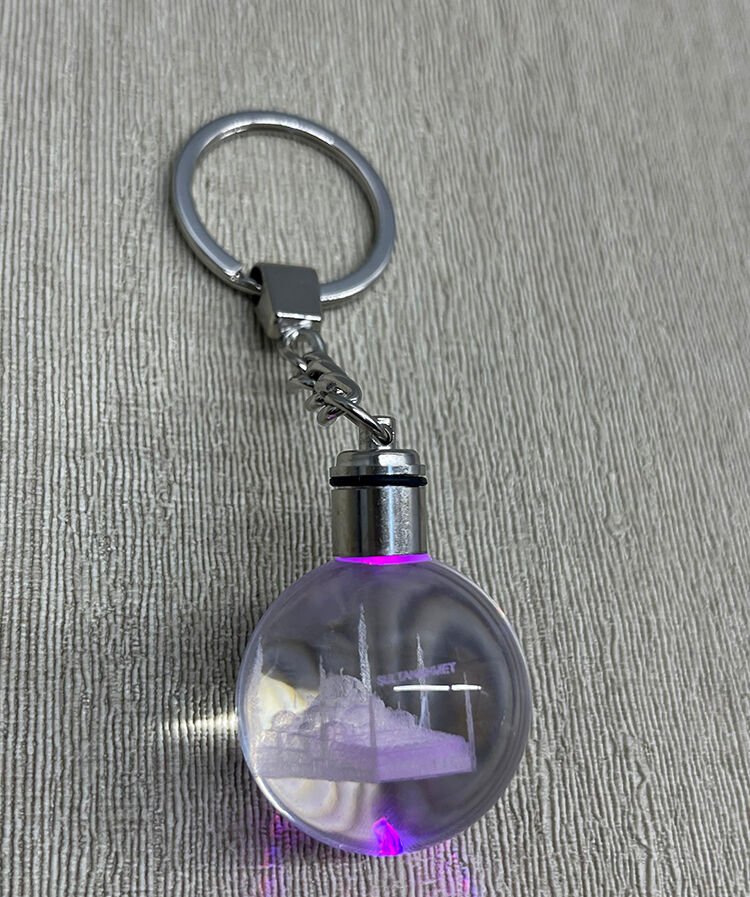 Ledli Sultanahmet Tasarımı Kristal Anahtarlık