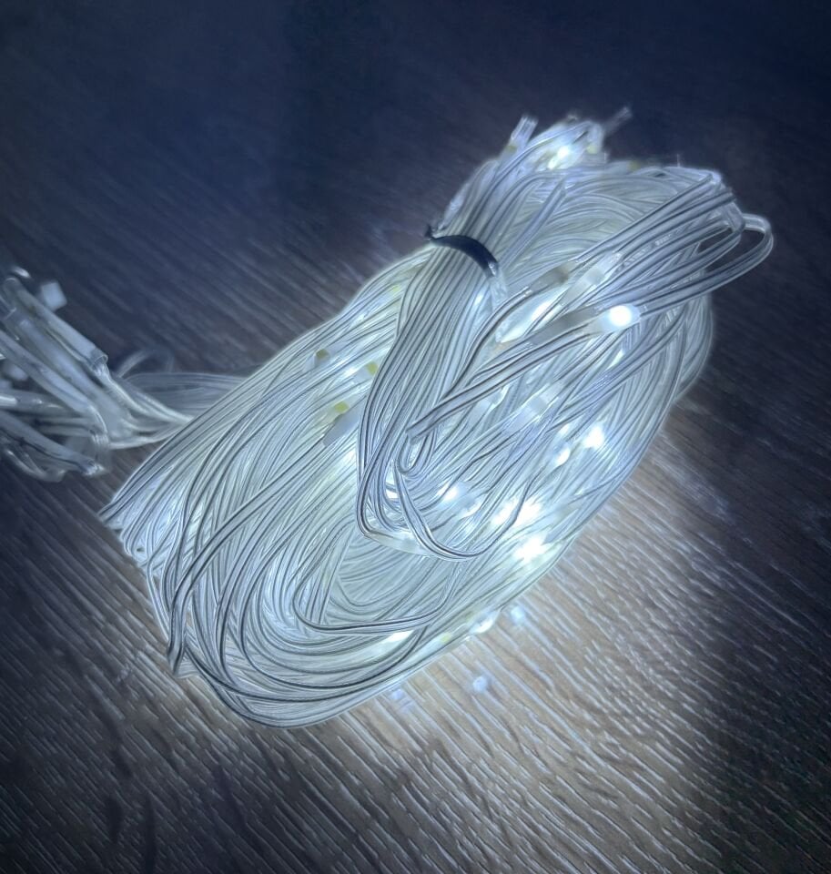 2x2 Perde 192 LED Beyaz Işık - 8 Fonksiyonlu