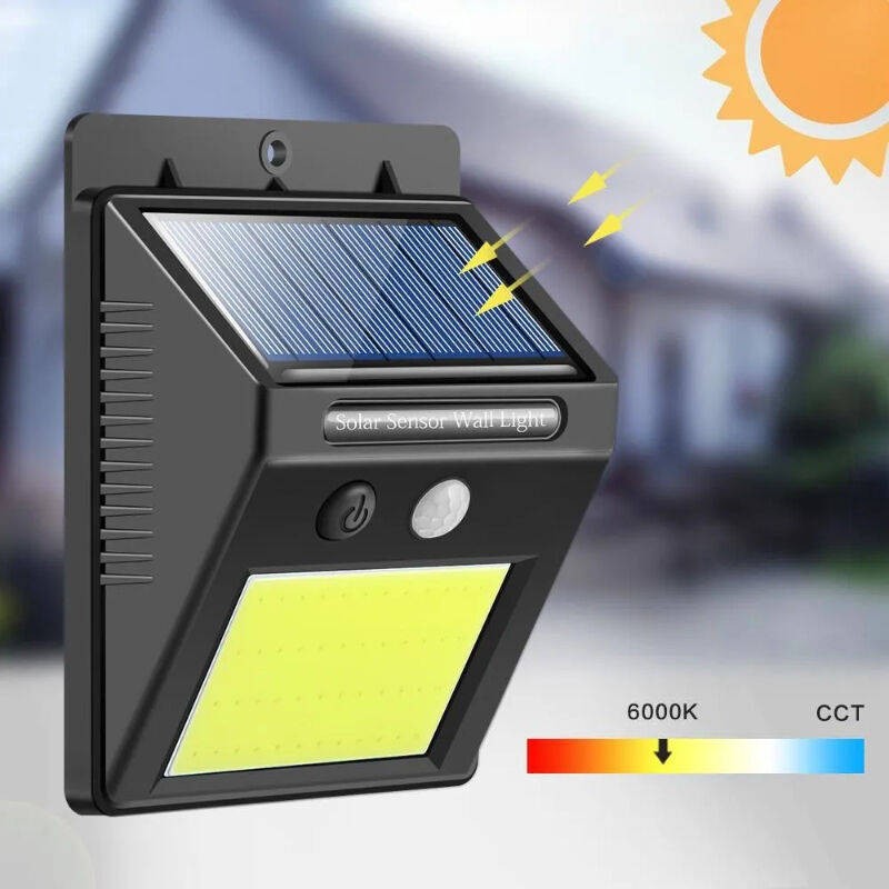 Solar 48 LED Bahçe Lambası - Geniş Açılı Panel - Duvara Monte